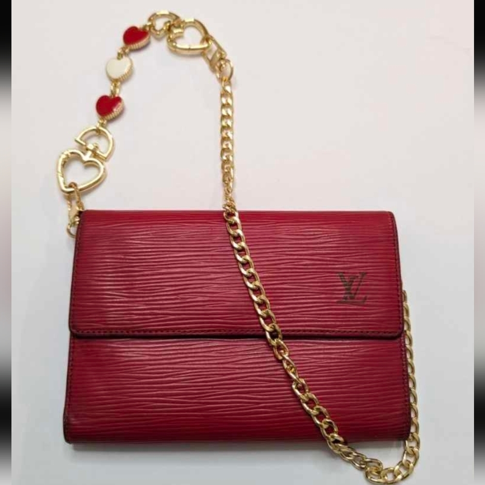 FINAL OFFER❣️Louis Vuitton❣️Authentic Red Epi CroSS-Wallet 🌟 SPO022 FRANCE 2002 - Picture 4 of 15